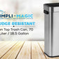 SIMPLI-MAGIC 18.5 Gallon (70L) Open Top Trash Can – Rectangular Commercial Trash Can – Smudge-Resistant, Easy to Clean, Non-Skid Base, Brushed Stainless Steel