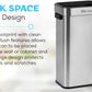 SIMPLI-MAGIC 18.5 Gallon (70L) Open Top Trash Can – Rectangular Commercial Trash Can – Smudge-Resistant, Easy to Clean, Non-Skid Base, Brushed Stainless Steel