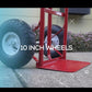 SIMPLI-MAGIC Steel Pneumatic Hand Truck Dolly, 600LBS – Convertible Heavy-Duty Moving Dolly Cart with 10" Wheels – Stable, Smooth Movement, Premium American Red Finish