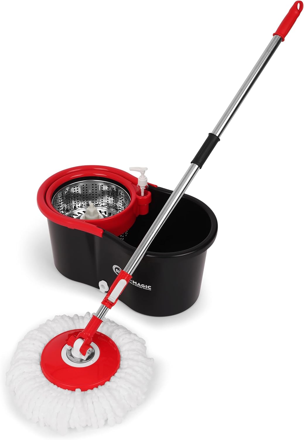 SIMPLI-MAGIC 360° Spin Mop and Bucket with Wringer – 3 High