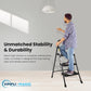 SIMPLI-MAGIC 3-Step Ladder, 800 LBS Capacity Folding Step Stool – Anti-Slip Wide Steps & Handgrip – ANSI Certified Lightweight & Durable Steel Stepping Stool for Kitchen, Home, Office & Garage