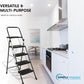SIMPLI-MAGIC 4-Step Ladder, 800 LBS Capacity Folding Step Stool – Anti-Slip Wide Steps & Handgrip – ANSI Certified Lightweight & Durable Steel Stepping Stool for Kitchen, Home, Office & Garage