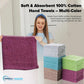 SIMPLI-MAGIC Cotton Wash Cloths 12"x12" (50 Pack) – Highly Absorbent Soft Towels for Bathroom – Commercial Terry Washcloth for Face, Hand, Bath, Kitchen, Gym & Hotel (Multicolor)
