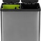 SIMPLI-MAGIC 16 Gallon (60L) Elegant Black Step Trash Can – Dual Compartment Kitchen Garbage Can With Waste & Recycling Bins – Slow-Close Lid, Odor Control, Hands-Free, Premium Stainless Steel