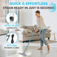 Simpli-Magic 10-in-1 Steam Mop with Detachable Handheld Steamer – Dual-Rod Design for Hardwood Floors, Grout, Walls & Tile Cleaning – Ultra Fast Heating, 3 Steam Modes, 2 Washable Pads, 16FT Cord