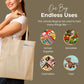 Simpli-Magic Canvas Tote Bags, 13"x15", Pack of 50, Beige