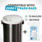 Simpli-Magic 65 Liter / 17 Gallon Open Top Trash Can, Elegant Black Finish
