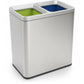 70 Liter / 18.5 Gallon Rectangular Open Top Dual Compartment Recycling Trash Can, Stainless Steel (40L x 30L Capacity) Ideal for Restaurants, Coffee Shops, Gym and Households