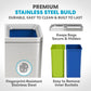 70 Liter / 18.5 Gallon Rectangular Open Top Dual Compartment Recycling Trash Can, Stainless Steel (40L x 30L Capacity) Ideal for Restaurants, Coffee Shops, Gym and Households