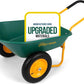 SIMPLI-Magic Dual-Wheel Wheelbarrow Garden Cart - Heavy Duty Yard Cart with 5 Cu Ft Capacity, 330 lb Load, 13” Pneumatic Wheels & Built-in Stand for Lawn, Soil, Mulch & Construction