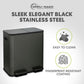 70 Liter / 18.5 Gallon Dual Compartment Recycling Trash Can - Hands-Free Kitchen Step Bin with Soft-Close Lid, Odor Filter, Stainless Steel Foot Pedal, Black Finish (40L + 30L) Elegant Black Finish