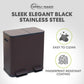 70 Liter / 18.5 Gallon Dual Compartment Recycling Trash Can – Hands-Free Kitchen Step Bin with Soft-Close Lid, Odor Filter, Stainless Steel Foot Pedal, Black Finish (40L + 30L), Brown