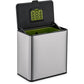 Simpli-Magic Kitchen Compost Bin and Caddy, 5L / 1.32 Gal Stainless Steel with Removable Inner Bucket and Deodorizer Compartment, 2-in-1 Countertop Compost Bin with Lid, Food Waste Caddy for Kitchen