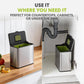 Simpli-Magic Kitchen Compost Bin and Caddy, 5L / 1.32 Gal Stainless Steel with Removable Inner Bucket and Deodorizer Compartment, 2-in-1 Countertop Compost Bin with Lid, Food Waste Caddy for Kitchen