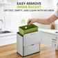 Simpli-Magic Kitchen Compost Bin and Caddy, 5L / 1.32 Gal Stainless Steel with Removable Inner Bucket and Deodorizer Compartment, 2-in-1 Countertop Compost Bin with Lid, Food Waste Caddy for Kitchen