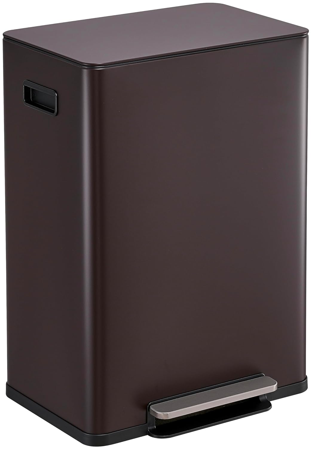 60 Liter / 16 Gallon Rectangular Hands-Free Extra Large Recycling Kitchen Step Trash Can with Soft-Close Single Lid, Stainless Steel