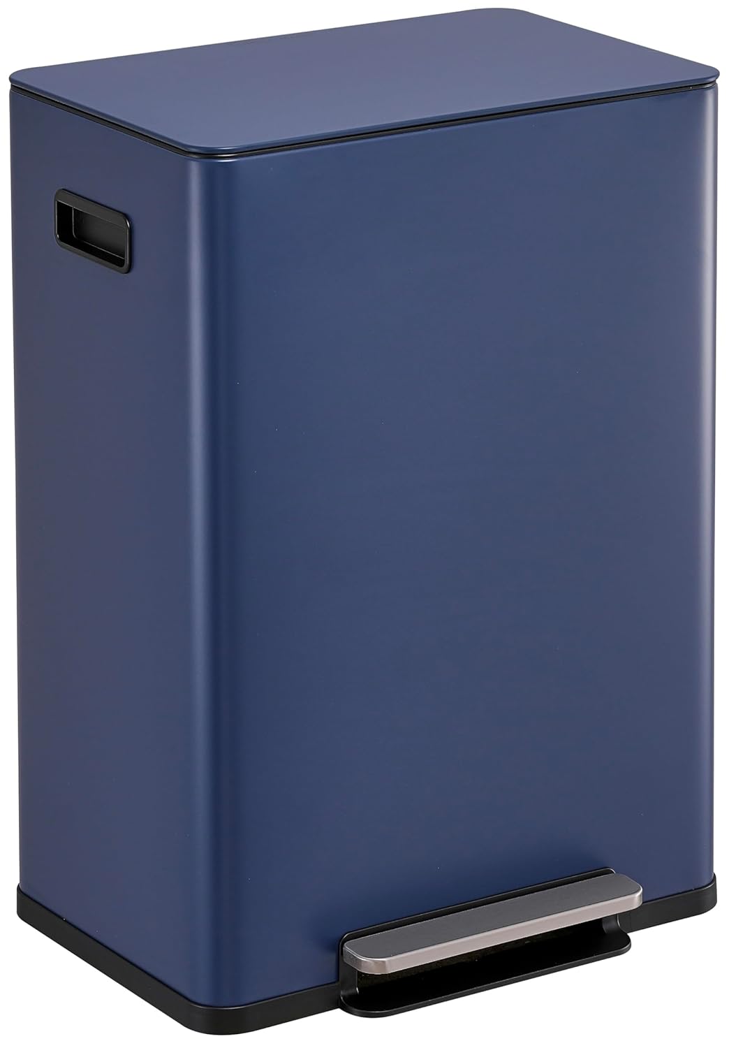 60 Liter / 16 Gallon Rectangular Hands-Free Extra Large Recycling Kitchen Step Trash Can with Soft-Close Single Lid, Stainless Steel