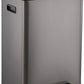 Simpli-Magic Infinity Edge 60 Liter / 16 Gallon Rectangular Hands-Free Extra Large Kitchen Step Trash Can, Soft-Close Single Lid Recycling Bin, Stainless Steel, Black