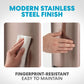 Simpli-Magic, 6L/1.6G Stainless Steel Bathroom Trash Can with Hands-Free Foot Pedal, Quiet Soft-Close Lid, Compact Space-Saving Size, Gold