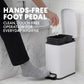 Simpli-Magic, 6L/1.6G Stainless Steel Bathroom Trash Can with Hands-Free Foot Pedal, Quiet Soft-Close Lid, Compact Space-Saving Size, White