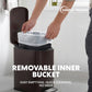 Simpli-Magic, 6L/1.6G Stainless Steel Bathroom Trash Can with Hands-Free Foot Pedal, Quiet Soft-Close Lid, Compact Space-Saving Size, Brown
