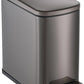 Simpli-Magic, 6L/1.6G Stainless Steel Bathroom Trash Can with Hands-Free Foot Pedal, Quiet Soft-Close Lid, Compact Space-Saving Size, Black
