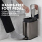 Simpli-Magic, 6L/1.6G Stainless Steel Bathroom Trash Can with Hands-Free Foot Pedal, Quiet Soft-Close Lid, Compact Space-Saving Size, Black