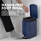 Simpli-Magic, 6L/1.6G Stainless Steel Bathroom Trash Can with Hands-Free Foot Pedal, Quiet Soft-Close Lid, Compact Space-Saving Size, Blue