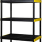 Simpli-Magic 5-Tier Heavy Duty Plastic Storage Shelving Unit, Garage & Outdoor Organizer, Modular Rack, 36 x 24 x 75 Inches, 250 lbs per Shelf, 1250 lbs Total Capacity