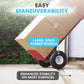 SIMPLI-MAGIC Steel Pneumatic Hand Truck Dolly - 600-Lb. Capacity, 10in. Tires, Premium American Red Finish
