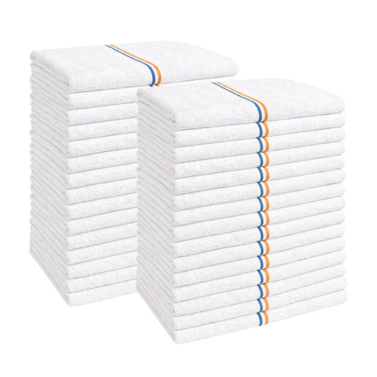 Simpli-Magic Multi-Purpose Terry Towels 240-Pack, 15" x 18" Quick Dry White – Auto Cleaning and Detailing, Bar Towels, Shop & Household Use