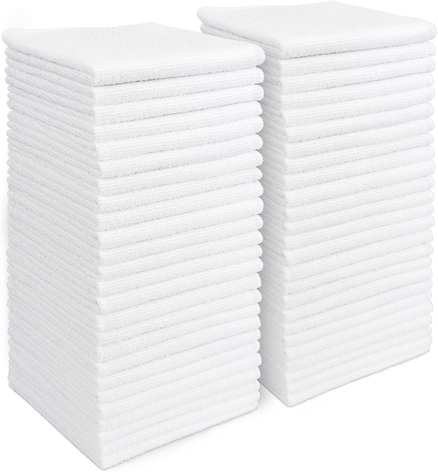 White Microfiber Towels (50 Pack)
