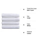 100% Cotton Soft Bath Towels Set | Quick Dry and Highly Absorbent, Textured Bath Towels 27" x 54" (4 Pack)