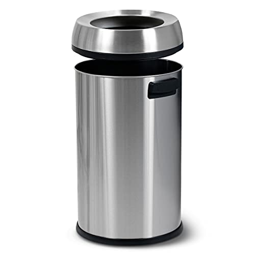 Open Top Trash Can, Commercial Grade, 65L Capacity
