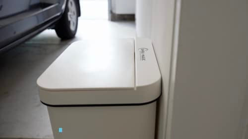 SIMPLI-MAGIC 79503 13 Gallon Touchless Sensor Trash Can, Rectangle Garbage Bin, Perfect for Home, Kitchen, Office, White