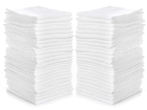 Simpli-Magic Cotton Washcloths, Pack of 480, 12” x 12”, White