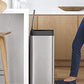 SIMPLI-MAGIC 50 Liter / 13.2 Gallon Soft-Close, Smudge Resistant Trash Can with Foot Pedal and Built in Filter- Stainless Steel, Sleek Finish