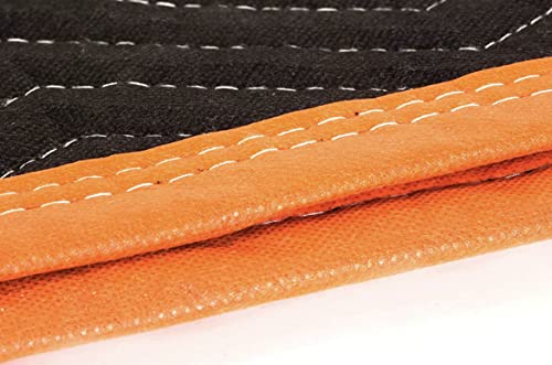 Simpli-Magic Heavy Duty Padded Moving Blankets (12 Pack),Black/Orange