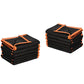 Simpli-Magic 79524 Heavy Duty Padded Moving Blankets, Black/Orange, 72” x 80”, 24 Pack