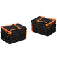 SIMPLI-MAGIC 79522 Heavy Duty Padded Moving Blankets, Orange/Black, 72” x 80”, 6 Pack