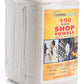 SIMPLI-MAGIC 79142 Shop Towels 14"x12", Pack of 150, Cotton, White