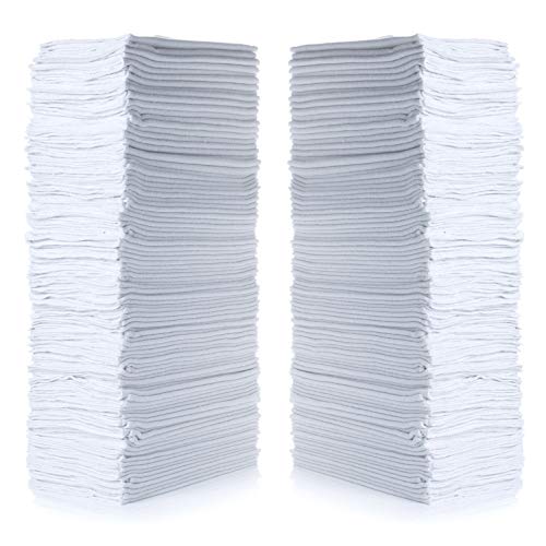 Simpli-Magic Cotton Shop Towels, White, (Size: 14" x 12" - Case of 500)