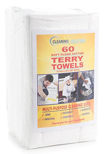 The Clean Store 14 in. x 17 in. White Terry Towels (240-Pack)