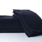 SIMPLI-MAGIC 79217 Black Cotton Washcloths, 12" x 12", 24 Pack