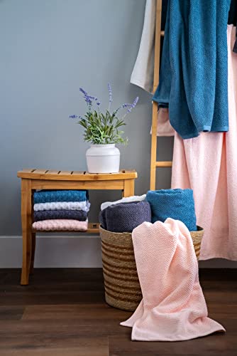 Simpli-Magic Diamond Design Cotton Bath Towels, Gray (Full Case of 32 Bath Towels)