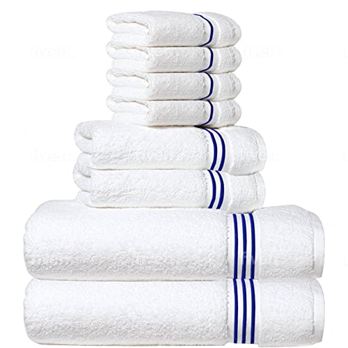 Simpli-Magic 64 Piece Premium Bath Towel Set (16 Bath, 16 Hand, 32 Wash Cloths) 100% Ring Spun Cotton Highly Absorbent Towels for Bathroom, Gym, Hotel, and Spa