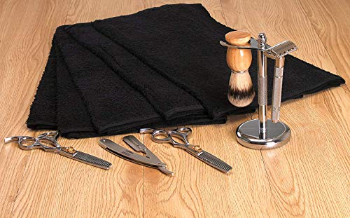Simpli-Magic Cotton Hand Towels, Black, Not Bleach Proof (Size: 16" x 27")