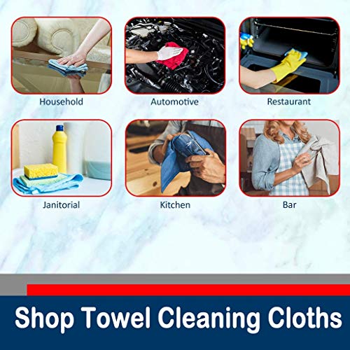 Simpli-Magic Cotton Shop Towels, Blue (Size: 14" x 12")
