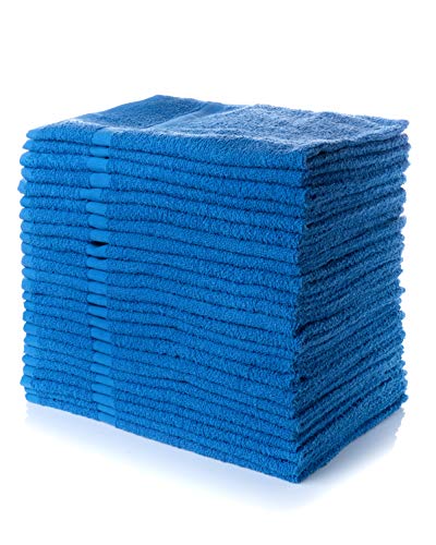 Simpli-Magic Cotton Hand Towels, 12 Pack, 16” x 27”, Blue