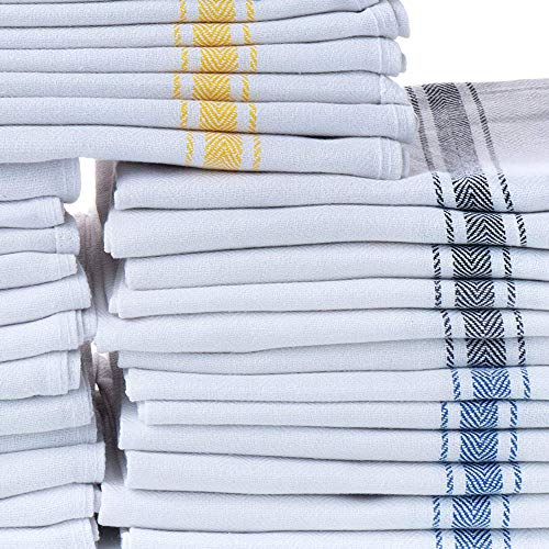 Simpli-Magic 79165 Kitchen Towels, Pack of 15, Towels, 15" x 26", Herringbone Multi-Color